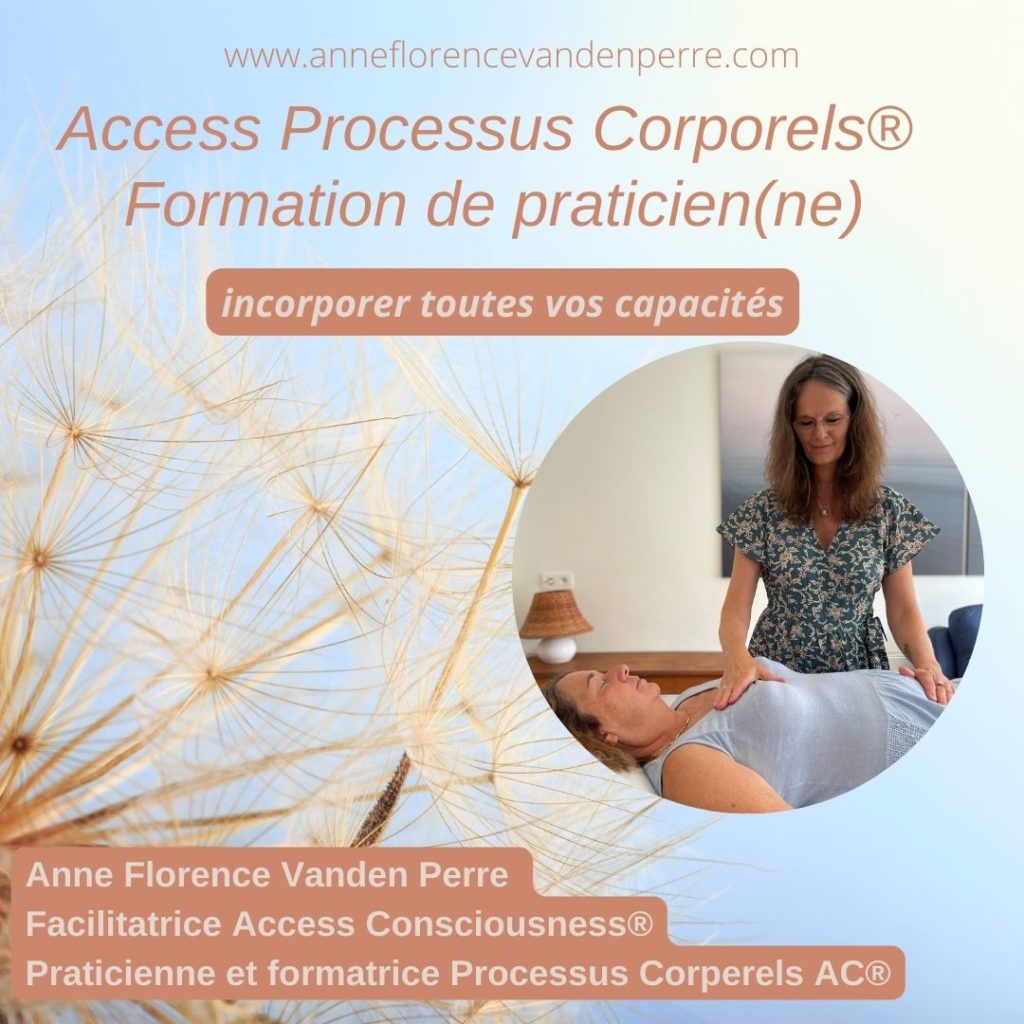Processus corporels Access Consciousness® Anne Florence Vanden Perre Bruxelles et lors de mes déplacements